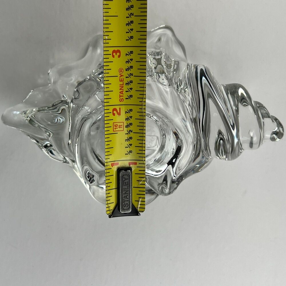 Vintage AVON Clear Glass Seashell Candle Holder Coastal Decor Trinket Ring Dish - Picture 9 of 9